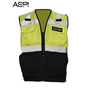 Chaleco en Drill y Malla con Cinta Reflectiva