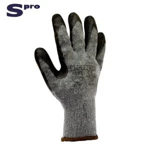 GUANTE SICUREX TEJIDO RECUBIERTO PALMA LATEX NEGRO