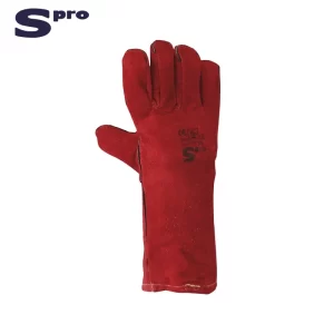 GUANTE SPRO SOLDADOR CARNAZA «RED DRAGON» 14″ CON KEVLAR